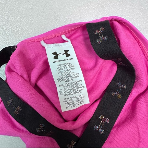 Under Armour Girls Pink One-Piece Swimsuit - Picture 3 of 6